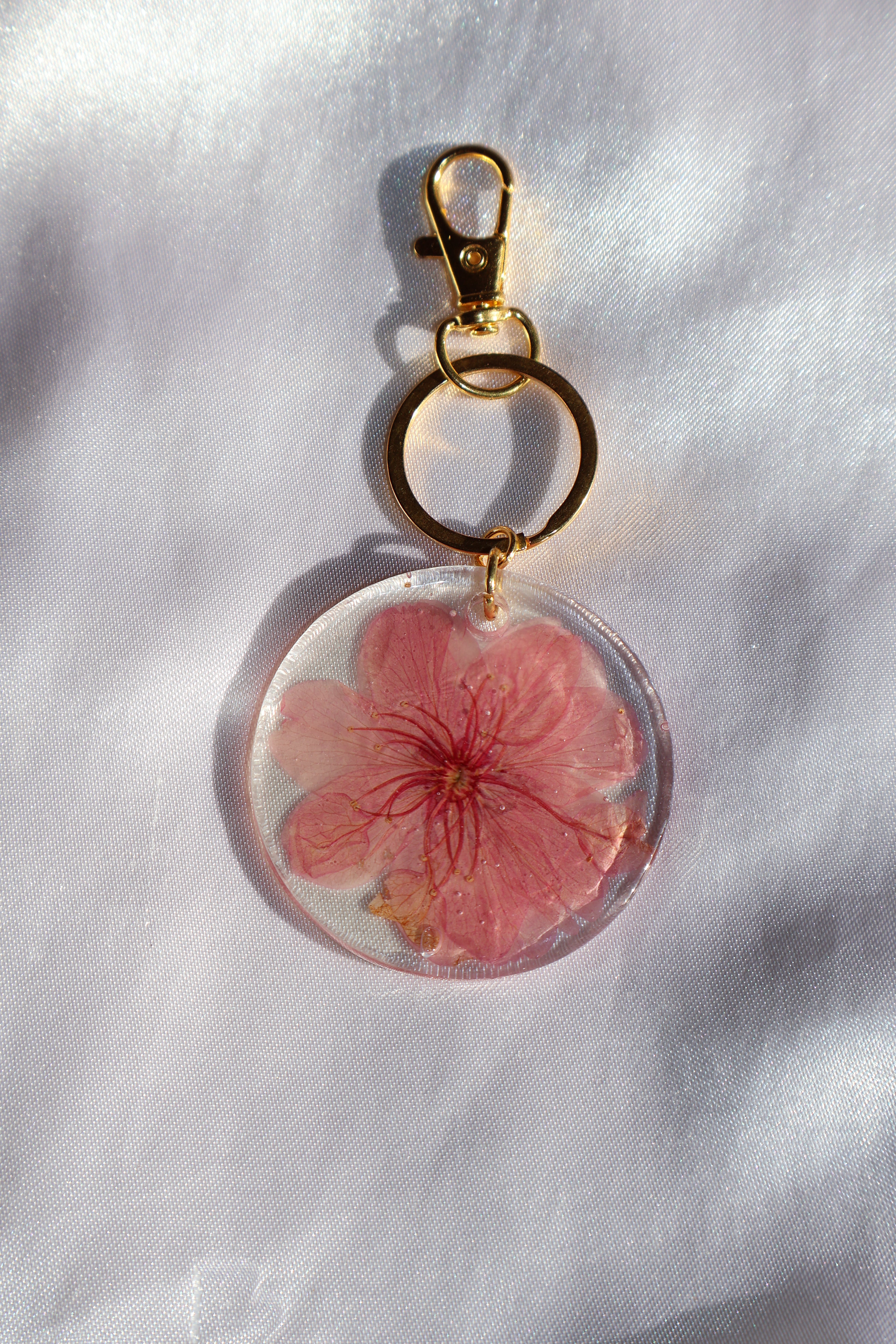Real Cherry Blossom Keychain