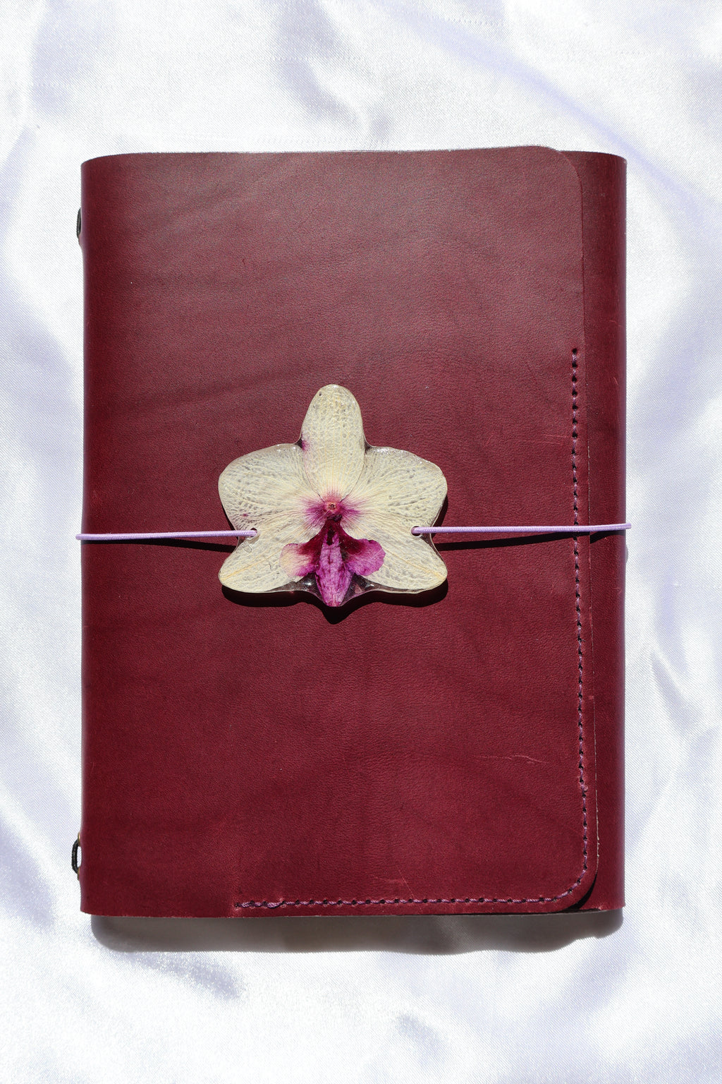 Light Yellow Orchid Charm – Handmade Floral Notebook Accessory