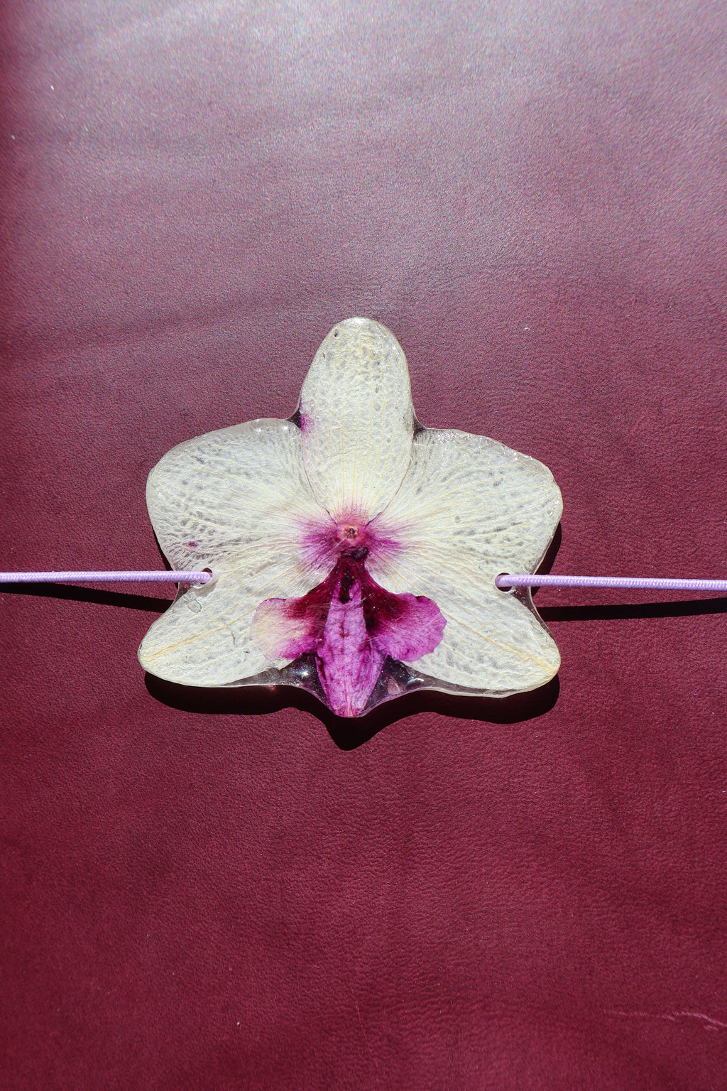 Light Yellow Orchid Charm – Handmade Floral Notebook Accessory