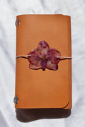 Transparent Purple Orchid Journal Charm – Handmade Botanical Notebook Accessory